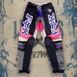 Vintage 90s Fox Racing 360 Motocross Pants Size 28 Kevlar BMX Dirt Bike MX